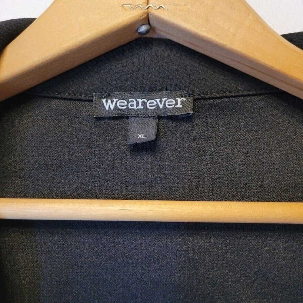 Wearever Junior Women’s Black Open Blazer Jacket Roll Tab Button Sleeve Size XL - Picture 3 of 10